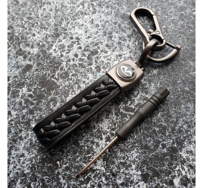Брелок для ключей плетеный с карабином Infiniti с отверткой, цена: 173 грн.