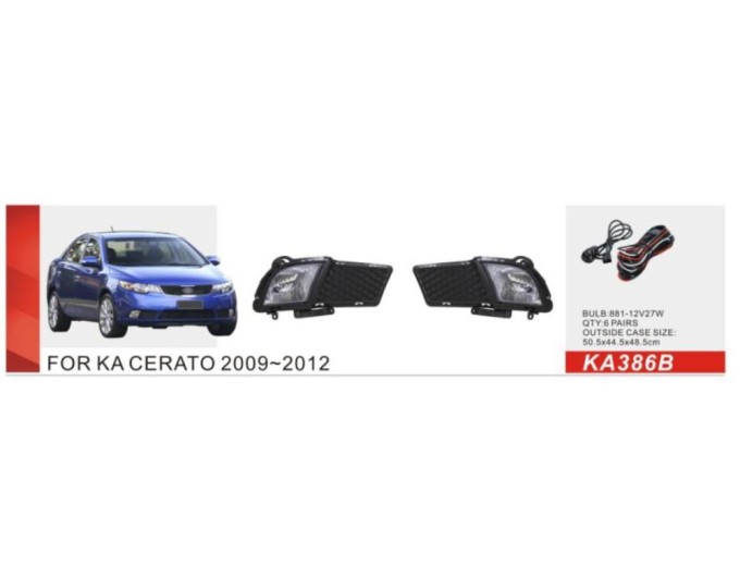 Фара противотуманная DLAA KA-386B KIA Cerato 2009-2012, цена: 2 956 грн.