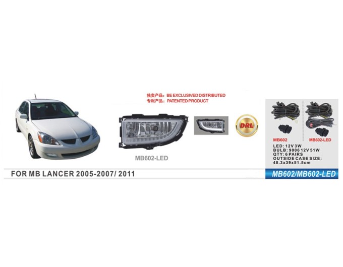 Фара противотуманная DLAA Mitsubishi Lancer 2005-2007 MB-602W, цена: 2 896 грн.