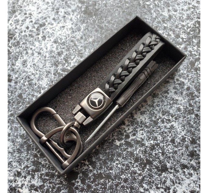 Брелок для ключей плетеный с карабином Mercedes-Benz с отверткой, цена: 173 грн.