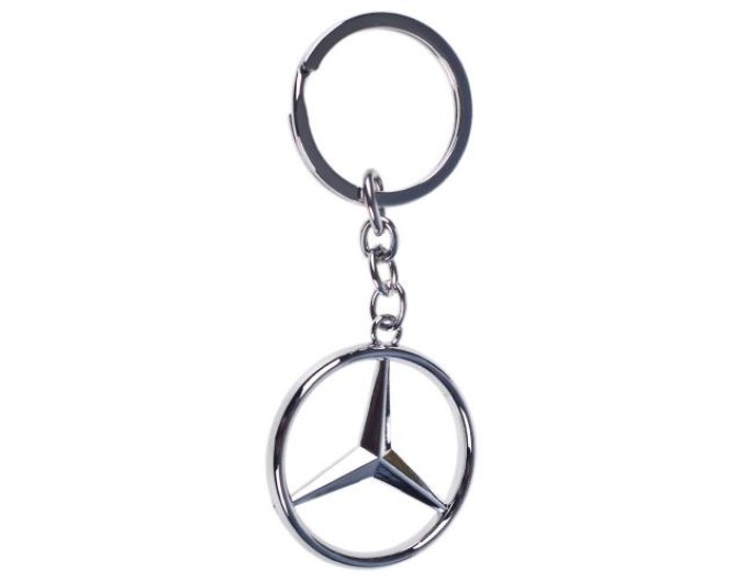 Брелок металлический хромированный Mercedes-Benz, цена: 123 грн.