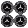 Наклейки на ковпаки з логотипом Mercedes-Benz чорні (90мм), 4шт., ціна: 97 грн.