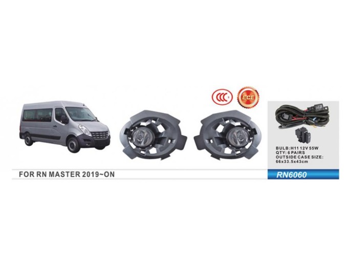Фара протитуманна DLAA Renault Master 2011-2019 RN-6060W (2 шт.), ціна: 3 242 грн.