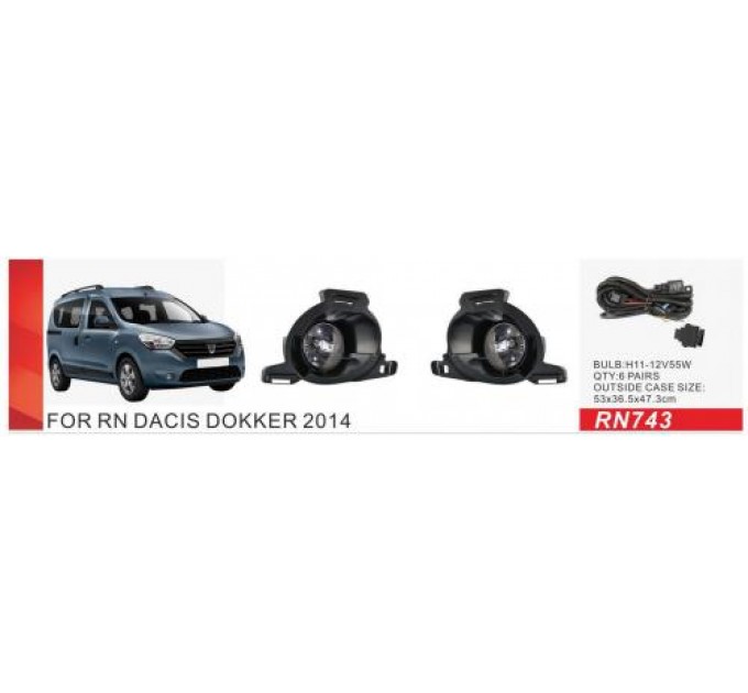 Фара противотуманная DLAA RN-743W Renault Dockker 2014+, цена: 2 287 грн.