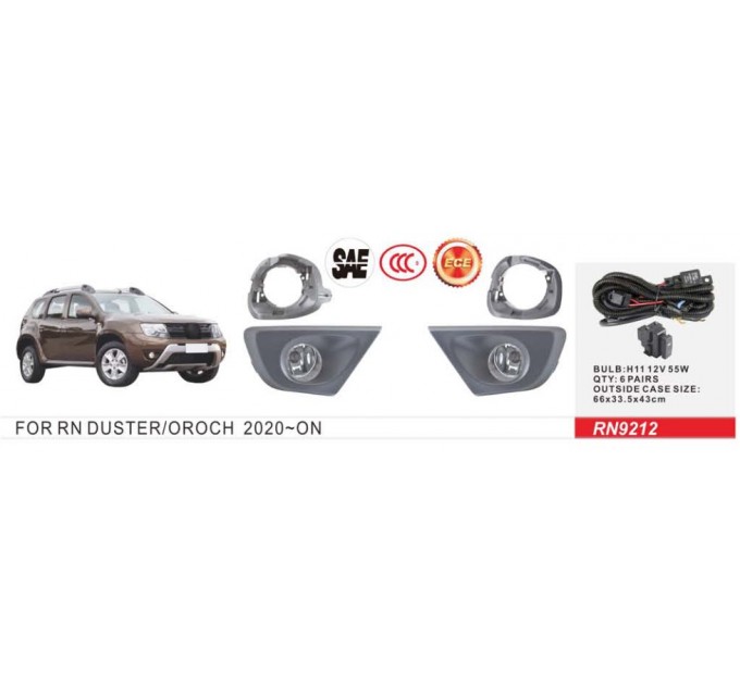 Фара противотуманная DLAA RN-9212 Renault Duster 2015-2018, цена: 2 573 грн.