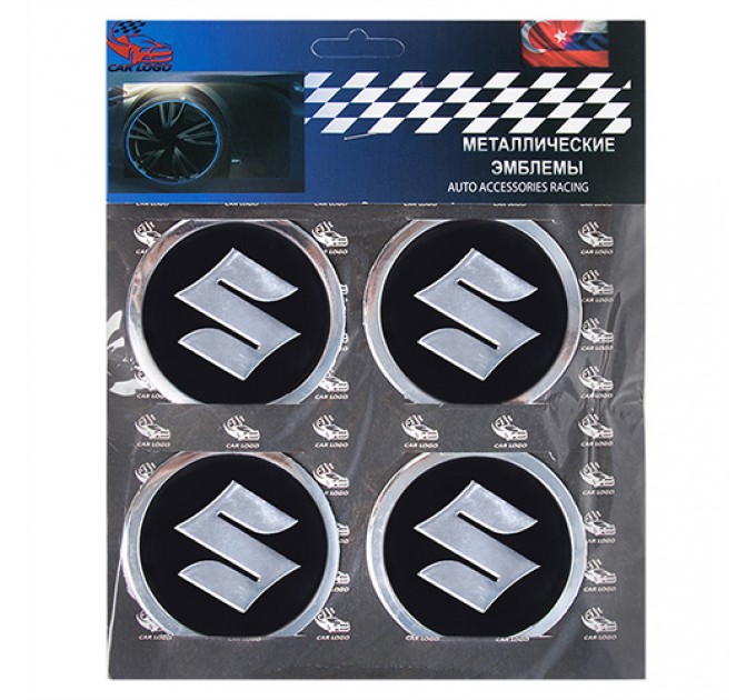 Наклейки на ковпаки з логотипом Suzuki чорні (60мм), 4шт., ціна: 60 грн.
