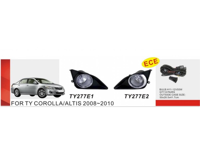 Фара противотуманная DLAA Toyota Corolla 2007-2010 TY-277E2-W, цена: 2 407 грн.
