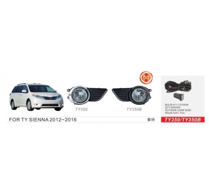 Фара противотуманная DLAA TY-350 Toyota Sienna 2012-2016, цена: 2 038 грн.