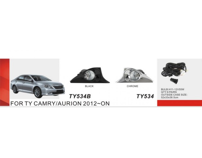 Фара противотуманная DLAA Toyota Camry 50 2011-2014 TY-534 Black, цена: 2 388 грн.