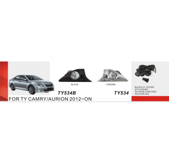 Фара противотуманная DLAA Toyota Camry 50 2011-2014 TY-534 Black, цена: 2 143 грн.