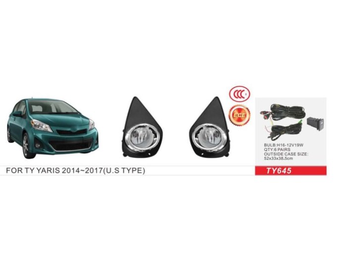 Фара протитуманна DLAA TY-645 Toyota Yaris 2014-2017, ціна: 2 459 грн.