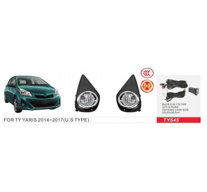 Фара противотуманная DLAA TY-645 Toyota Yaris 2014-2017, цена: 2 082 грн.