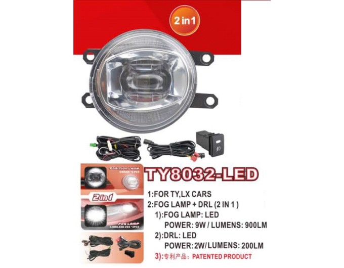 Фара противотуманная DLAA 2в1 FOG+DRL TY-8032-LED, цена: 3 328 грн.