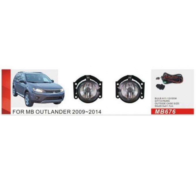 Фара противотуманная DLAA Mitsubishi Outlander XL 2009-14/Triton/L200 2015-/MB-676W/H11-55W, цена: 2 001 грн.