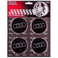 Наклейка на колпаки с логотипом Audi чорные (60мм), 4шт., цена: 108 грн.