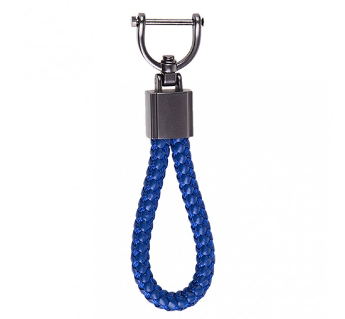 Брелок для ключей плетеный со скобой синий, цена: 130 грн.