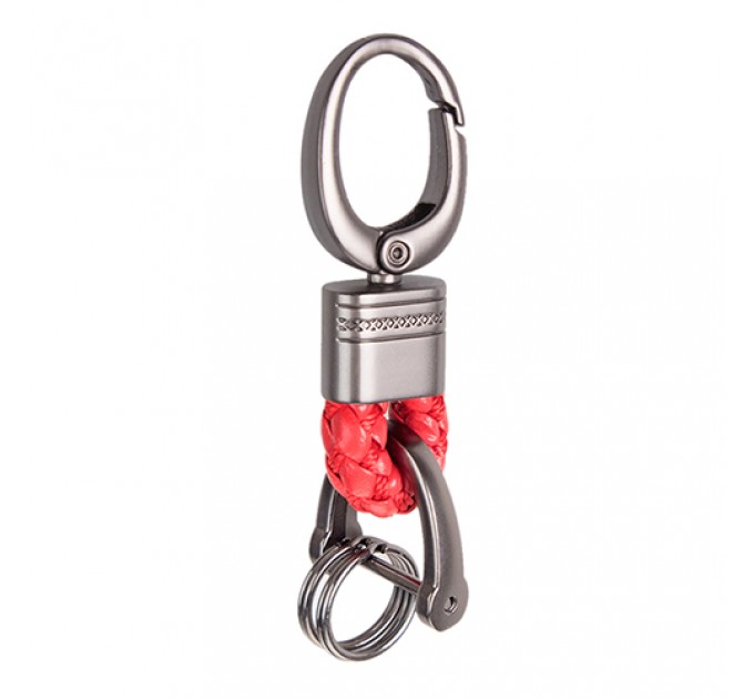 Брелок для ключей плетеный с карабином MINI красный, цена: 130 грн.