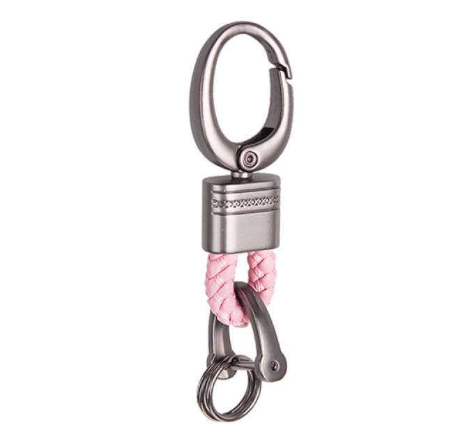 Брелок для ключів плетений з карабіном MINI рожевий, ціна: 130 грн.