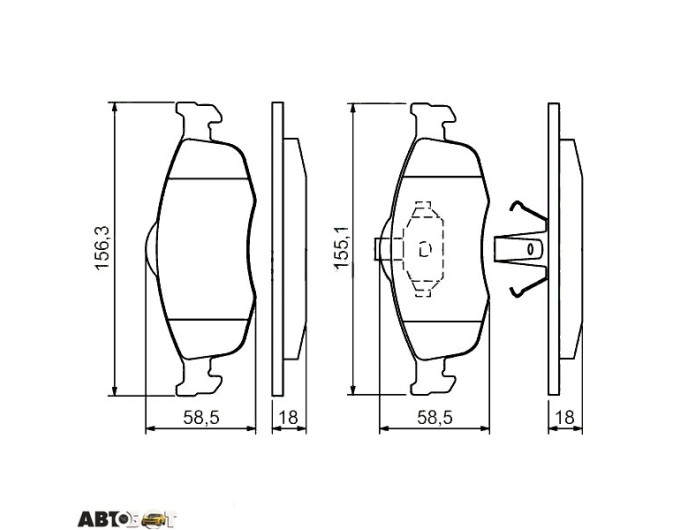 Гальмівні колодки Bosch 0 986 460 969, ціна: 2 126 грн.