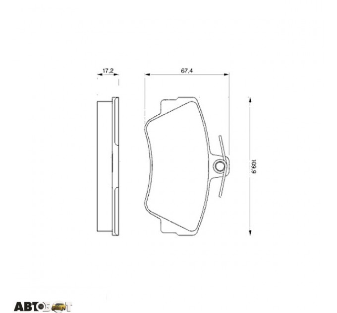 Гальмівні колодки Bosch 0986460989, ціна: 703 грн.