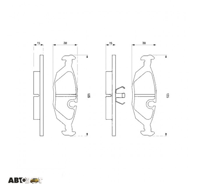 Тормозные колодки Bosch 0986460996, цена: 773 грн.