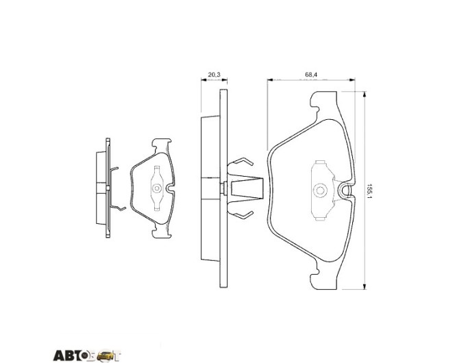 Тормозные колодки Bosch 0986494036, цена: 3 836 грн.
