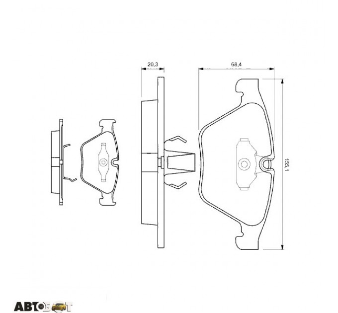 Гальмівні колодки Bosch 0986494036, ціна: 2 088 грн.