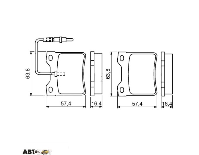 Тормозные колодки Bosch 0986494055, цена: 1 602 грн.