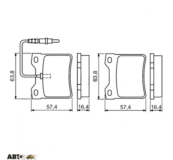 Тормозные колодки Bosch 0986494055, цена: 872 грн.