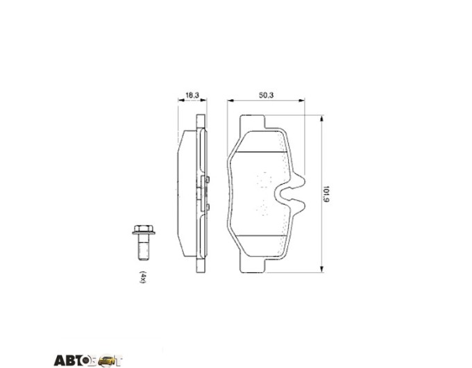 Тормозные колодки Bosch 0 986 494 082, цена: 2 945 грн.