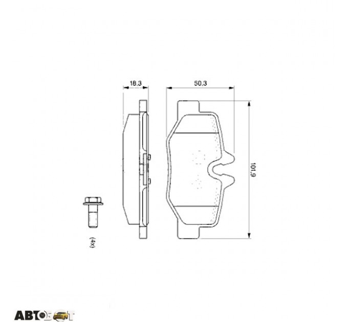 Гальмівні колодки Bosch 0 986 494 082, ціна: 1 603 грн.