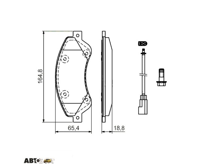 Тормозные колодки Bosch 0 986 494 236, цена: 3 199 грн.