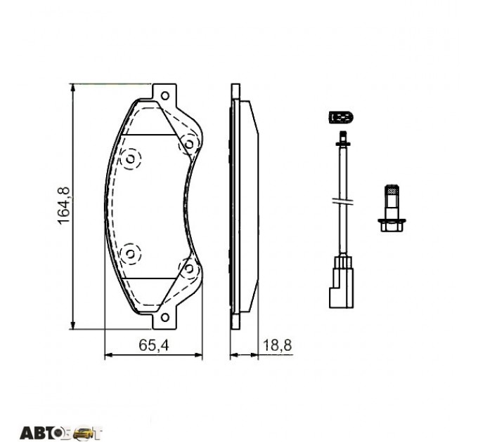 Тормозные колодки Bosch 0 986 494 236, цена: 1 742 грн.