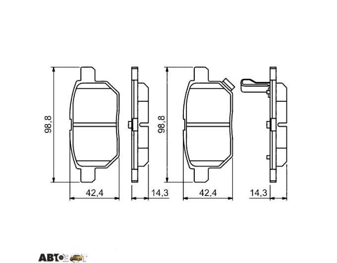Тормозные колодки Bosch 0986494255, цена: 1 942 грн.