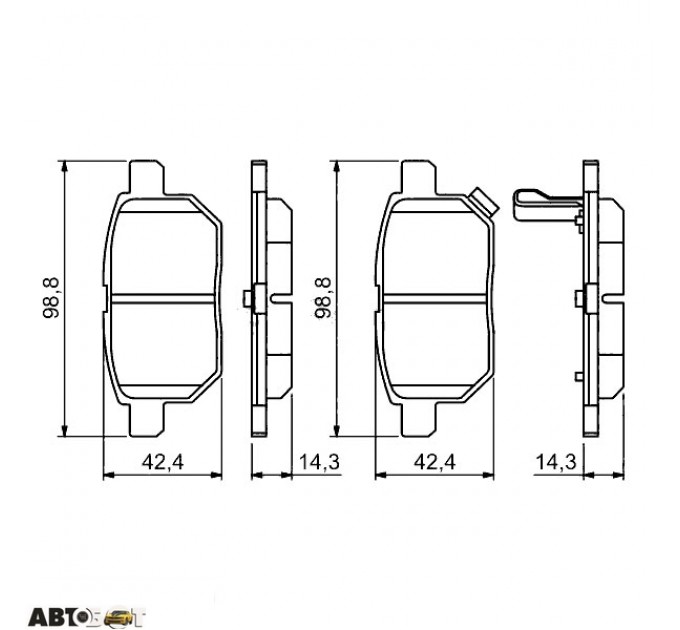 Тормозные колодки Bosch 0986494255, цена: 1 121 грн.