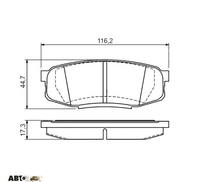 Гальмівні колодки Bosch 0986494380, ціна: 1 305 грн.