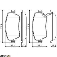 Тормозные колодки Bosch 0 986 494 573