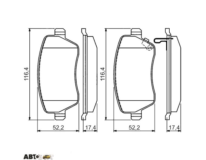 Тормозные колодки Bosch 0 986 494 573, цена: 2 243 грн.