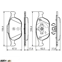 Тормозные колодки Bosch 0 986 495 066