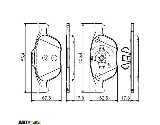 Тормозные колодки Bosch 0 986 495 066, цена: 2 684 грн.