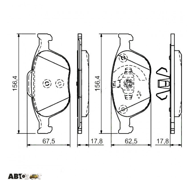 Тормозные колодки Bosch 0 986 495 066, цена: 1 461 грн.