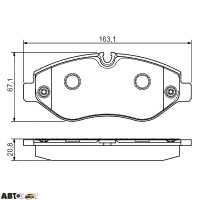 Тормозные колодки Bosch 0986495098