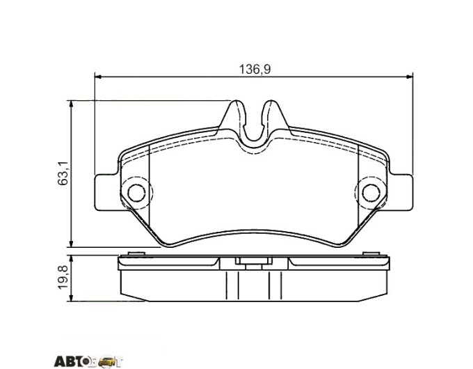 Тормозные колодки Bosch 0986495100, цена: 2 614 грн.