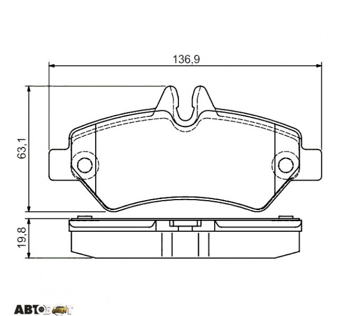 Тормозные колодки Bosch 0986495100, цена: 1 424 грн.