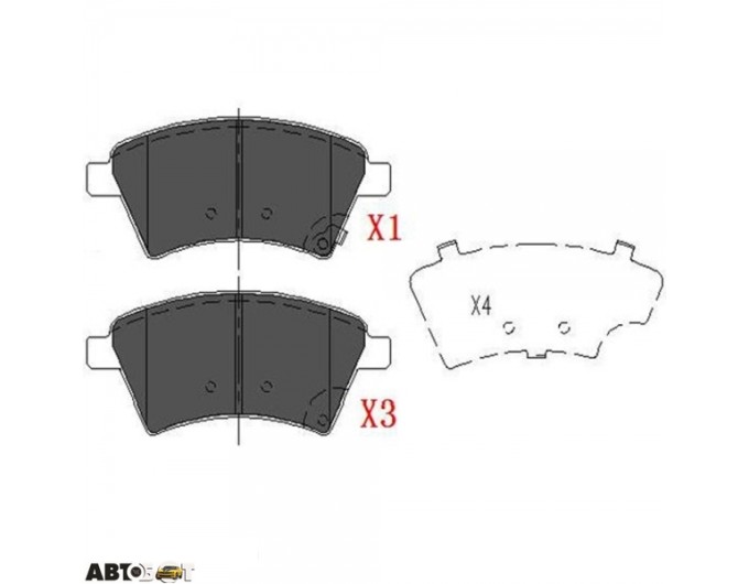 Тормозные колодки KAVO PARTS KBP-8523, цена: 1 547 грн.