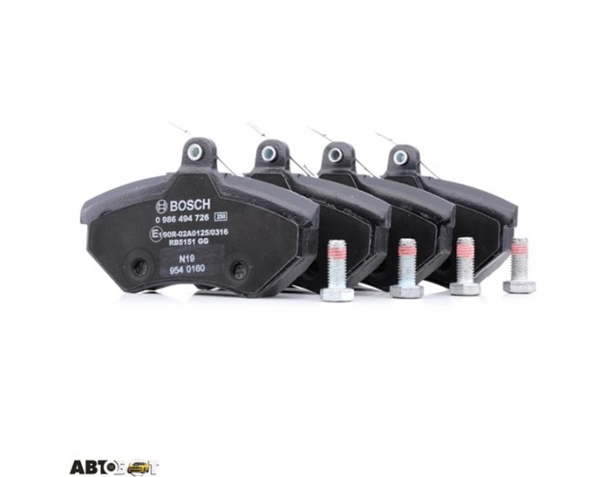 Тормозные колодки Bosch 0 986 494 726, цена: 2 782 грн.