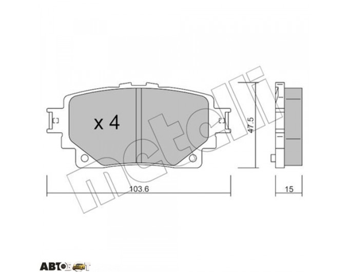 Тормозные колодки METELLI 22-1229-0, цена: 1 378 грн.