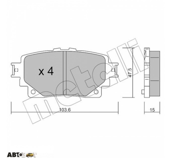 Тормозные колодки METELLI 22-1229-0, цена: 758 грн.