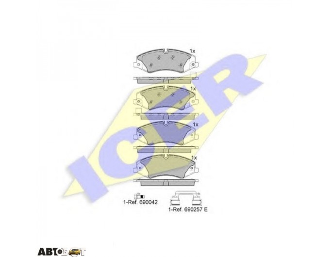 Гальмівні колодки ICER 181957203, ціна: 4 611 грн.