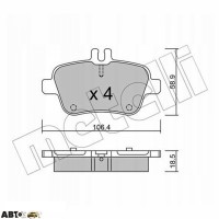 Тормозные колодки METELLI 22-0966-0